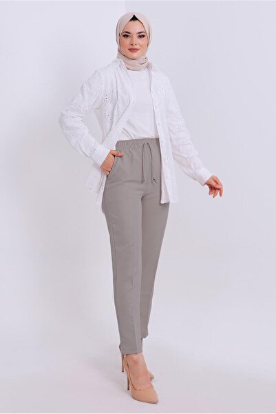 TRENDTESETTÜR Women's Mink (A. Mink) Waist Elastic Pants t 80004