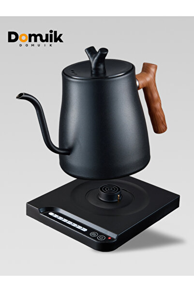 Domuik Electric Gooseneck Kettle 1L 1000W for Pour-over Coffee & Tea