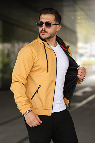 Berka Men's Hooded Waterproof Raincoat with Pockets