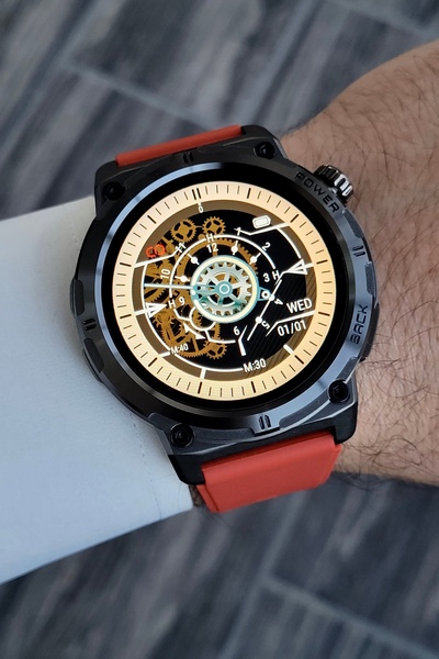 Daniel Klein Turuncu Renk Android ve İphone Uyumlu Değiştirilebilir Kordonlu Akıllı Saat