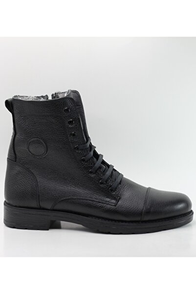 Yeşildaş ERKEK %100 HAKİKİ DERİ İÇİ KÜRKLÜ YANDAN FERMUARLI POSTAL