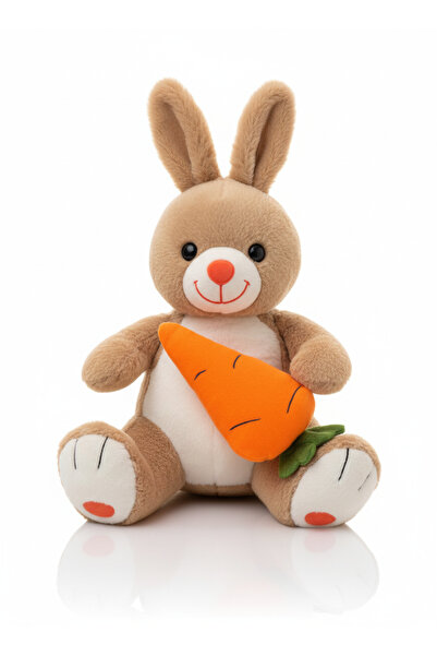 POLLYTOYS PELÜŞ OYUNCAKTA DÜNYA MARKASI أرنب لطيف مع جزرة من إنتاج فريما 🧸