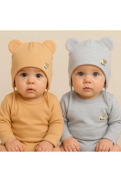 greenmoss 100% cotton twin baby beanie