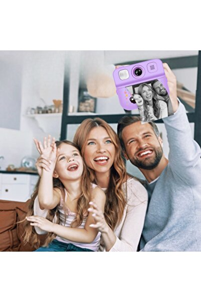 SMARTIC Instant printing photo camera, Full HD 1080p, 20MP, 2.4", SD 32GB+3 rolls, selfie+1 game+MP3