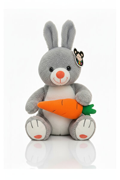 POLLYTOYS PELÜŞ OYUNCAKTA DÜNYA MARKASI Carrot Rabbit Gray 50 cm – Cute & Spe...