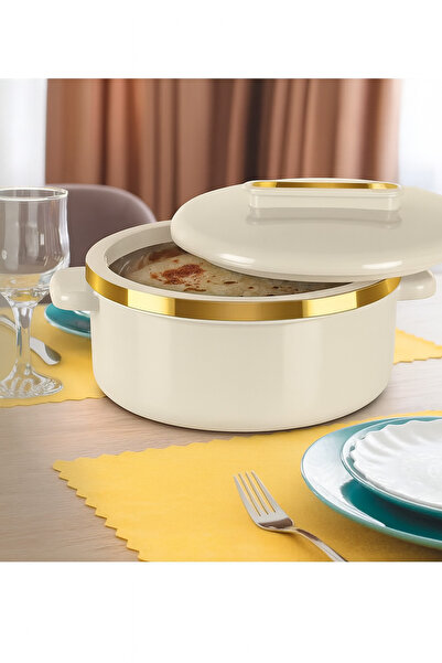 Milton Stainless steel food storage set – 3 pieces (1000ml, 1500ml, 2500ml) Beige/Gold