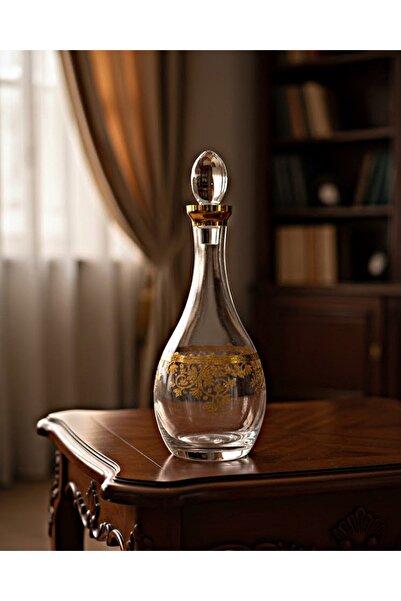 DECOSTYLE Pantoğraf Gold Karaf Şişe 1 Adet Tamamen El Yapımı altın yaldız