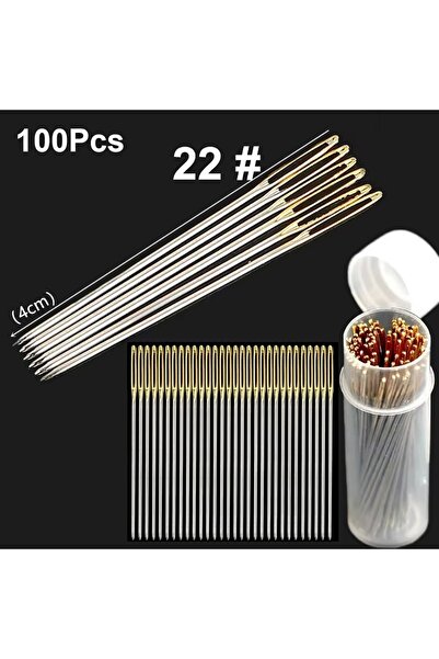 Choice 100 قطعة 22- جديد 100 قطعة من أقمشة تطريز ذيل متعدد الأحجام إبر الخياط...