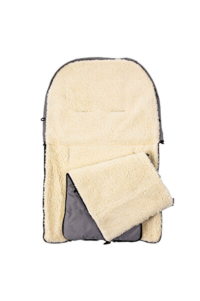 NATIVO Sac de dormit din lână impermeabil de iarnă 95 x 40 cm gri