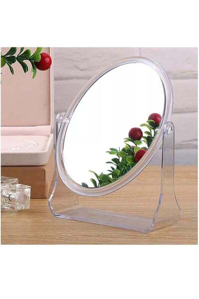 fulina Magnifying Vanity Mirror With Stand - Small Cosmetic Makeup Mirror | Double Sided Round Mirror