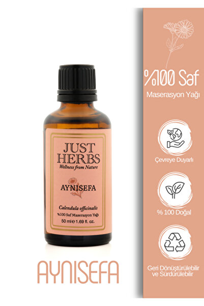 Just Herbs Aynısefa Yağı 50 ml %100 Saf Ve Doğal Calendula Officinalis Oil