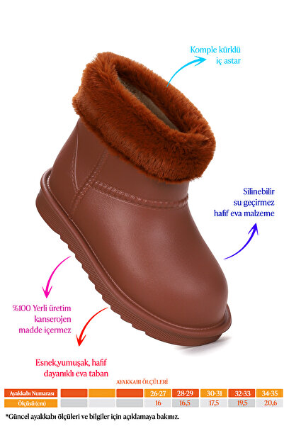 Kiko Kids Geta Αδιάβροχες μπότες χιονιού Eva Rain για κορίτσια με επένδυση από γούνα