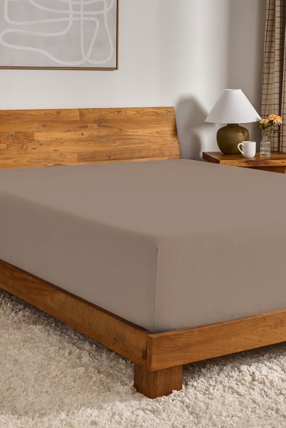 evdehome 100% Cotton Combed Fabric Elastic Fitted Sheet - Fitted - Soft - High Quality Single - Double Size