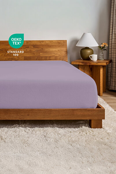 evdehome bumbac 100% bumbac moale Cearșaf de pat elastic din material textil - Ajustat - Moale - Calitate bună pentru o persoană - Pentru o persoană dublă