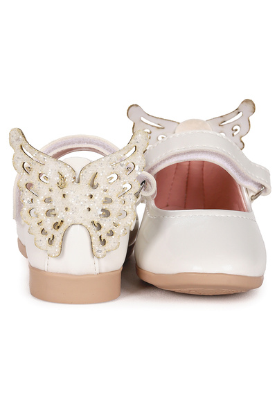 Kiko Kids Friga Mirror Butterfly Velcro Baby Girl Ballerina Shoes