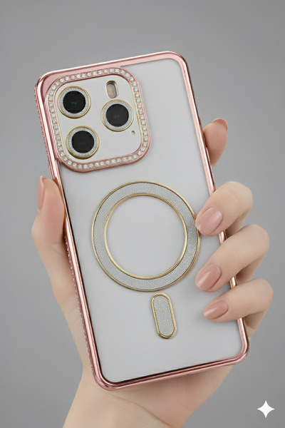 TechTrove Xiaomi Redmi Note 14 4G Uyumlu Parlak Taşlı Işıldayan Tasarım Kamer...