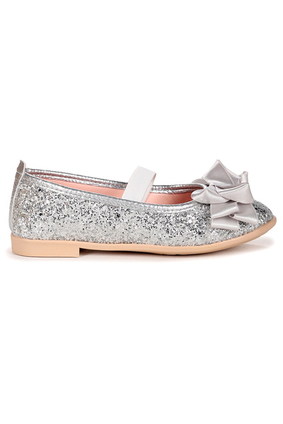 Kiko Kids Panı Broken Glass Bow Elastic Girls' Ballerina Shoes