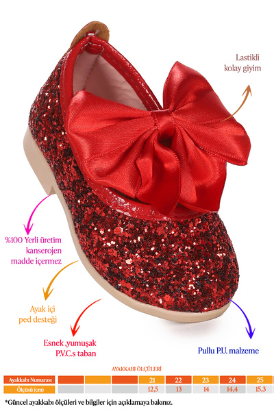 Kiko Kids Tari Broken Glass Bow Elastic Baby Girl Ballerina Shoes