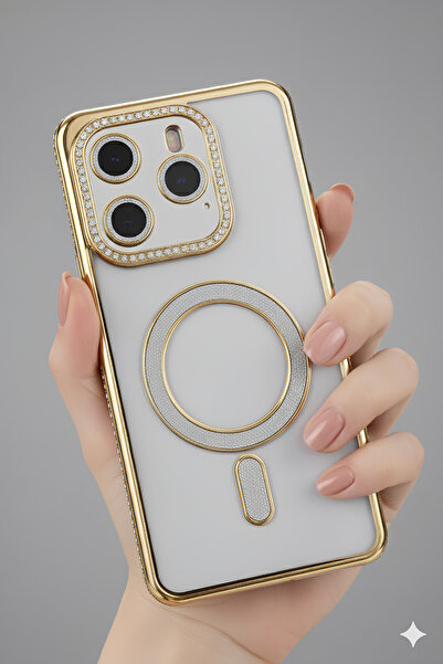 TechTrove Xiaomi Redmi Note 14 4G Uyumlu Parlak Taşlı Işıldayan Tasarım Kamer...