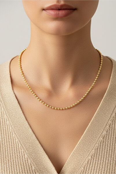 Modacaprea Xuping 14K Dorikalı Zincir Kolye - 45 cm | Kararmaz Kadın Takı Çelik Kolye