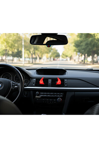 Çiçek Antalya Red Devil Horn Car Air Conditioner Grille Ornament Car Interior Accessory