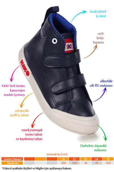 Kiko Kids Garf Günlük Cırtlı Erkek Bebek Bot Ayakkabı