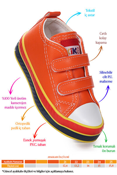 Kiko Kids Raka Velcro Baby Boy Casual Sneakers