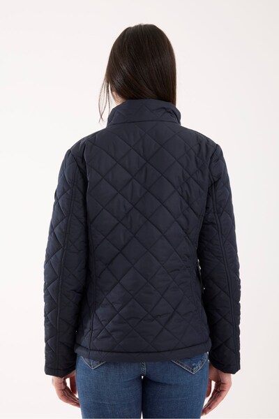 G-FOX Women's Diamond Pattern Seasonal Coat – Lightly Padded, Stand Collar, Fit Silhouette 8787