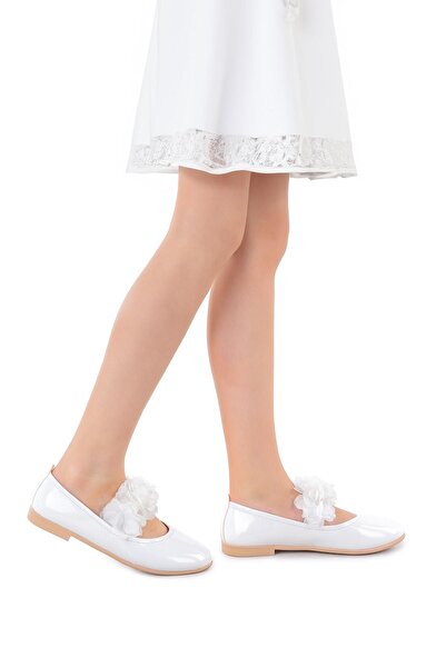 Kiko Kids Flovers Skin Patent Leather Baby Girl Ballerina Shoes
