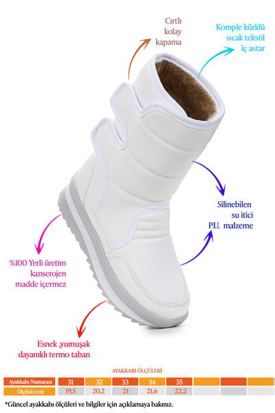 Kiko Kids Riko Velcro Thermo Sole Girl's Snow Boots