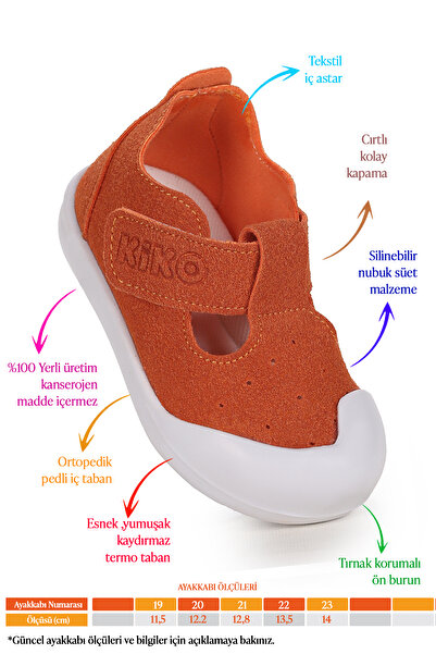 Kiko Kids Elroy First Step Velcro Baby Girl Casual Shoes