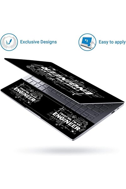 Emoda home Trove Laptop Skin – “Trust Me I’m Engineer” Rocket Design, Premium HD Vinyl, Bubble-Free, 38x25 cm