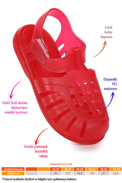 Kiko Kids Fina Günlük Deniz Havuz Plaj Kız Çocuk Sandalet Ayakkabı