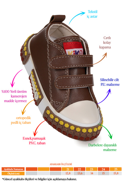 Kiko Kids Kach Velcro Casual Sneakers for Baby Boy