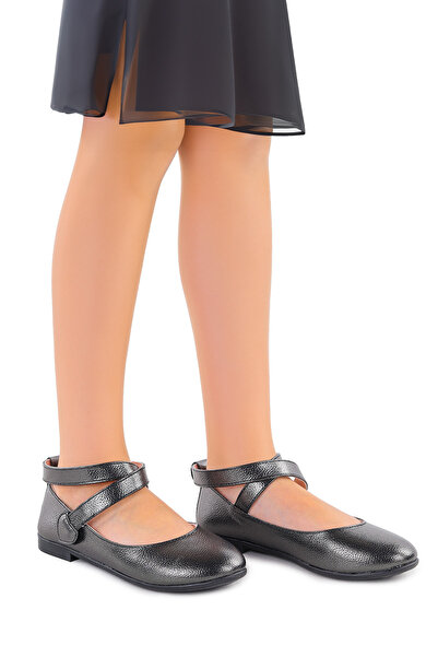 Kiko Kids Vakko Velcro Girls' Ballerina Shoes Arç 04