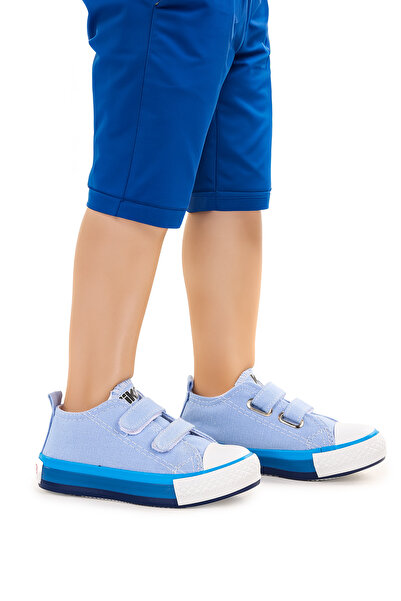Kiko Kids Linen Linen Sneakers for Baby Boy - Velcro