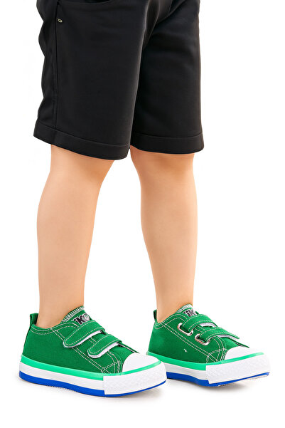 Kiko Kids Linen Linen Sneakers for Baby Boy - Velcro