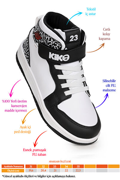 Kiko Kids Alpa Cırtlı Günlük Erkek Çocuk Spor Ayakkabı