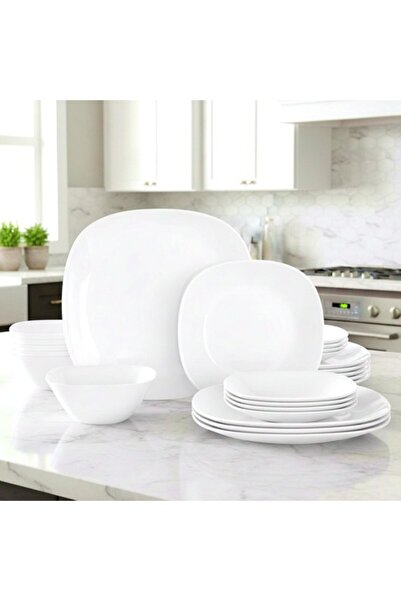 Houzi 26 Pcs Opal ware Dinner set Dishwasher Microwave Freezer safe