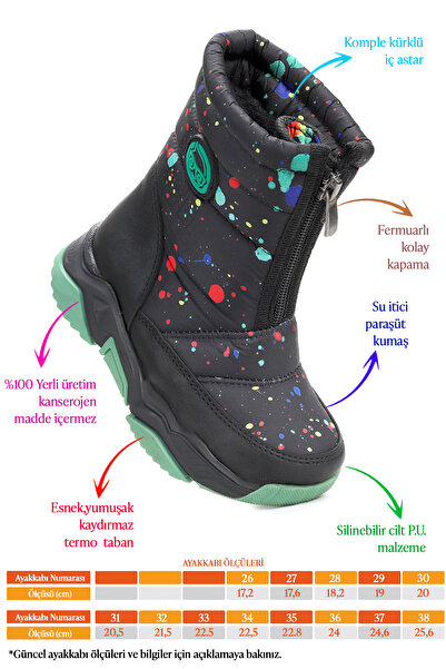 Kiko Kids Mars Fermuarlı Erkek Çocuk Kar Botu