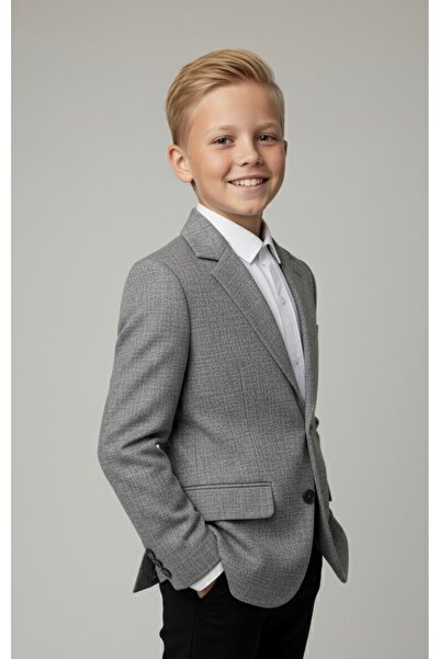 LOOKS KİDS Erkek Çocuk Spor Gri Blazer Ceket