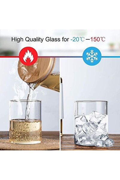 fulina Set of 5 Airtight Glass Food Storage Containers Set Jars with Airtight Bamboo Lids, Clear Glass Cani