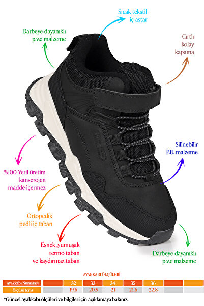 Kiko Kids Doruk Cırtlı Günlük Erkek Çocuk Bot Ayakkabı