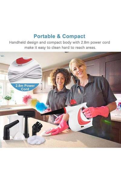 fulina Handheld Steam Cleaner, Multipurpose Portable Pressurized Steamer with11 PCS Accessories, Steam Clea