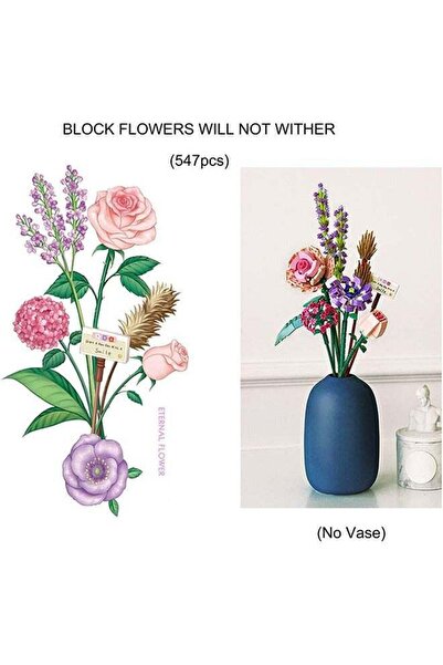 fulina Building Block Flower Bouquet Small Particle Assembly Toy