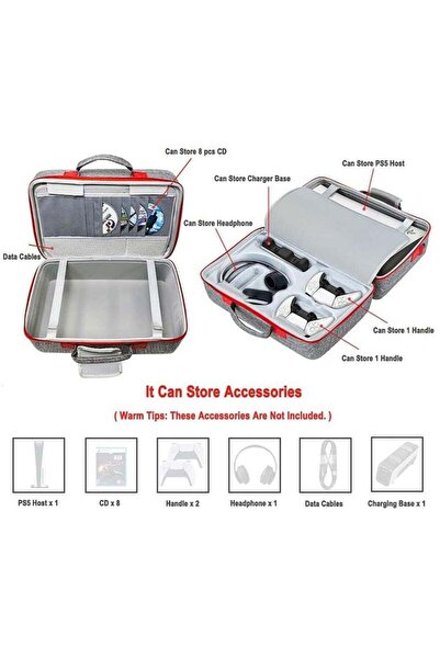 fulina Carrying Case for PS5, Shockproof and Waterproof Storage Bag for PS5, Portable Protective Case Compa