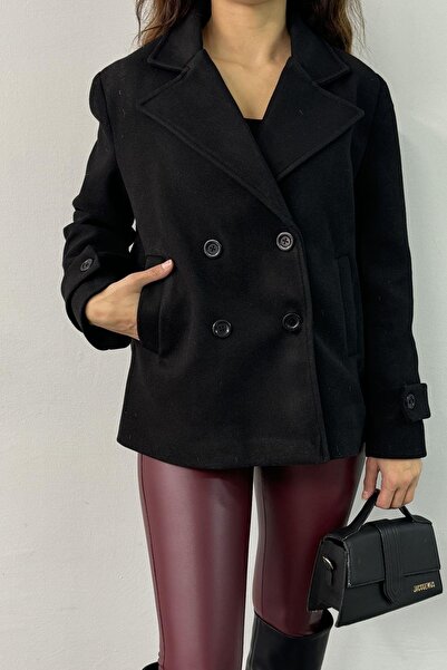 lizge giyim FLATO KOL BİRİTLİ KRUVAZE KAŞE MONT