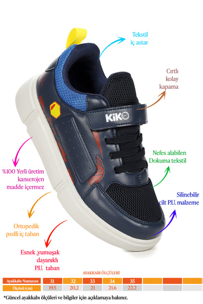Kiko Kids Спортивні кросівки для дівчаток/хлопчиків з сіткою та застібкою-липучкою