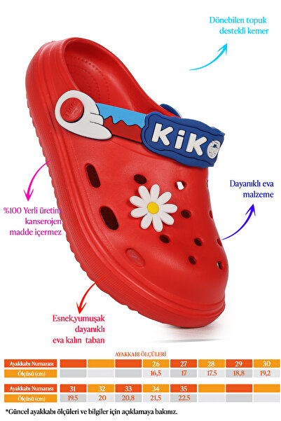 Kiko Kids Papuci imprimați Eva pentru plajă, piscină, școală, creșă, băieți