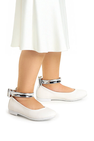 Kiko Kids Момичешки плоски обувки с панделка и каишка за глезена